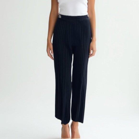 ❤️GAP Navy Pinstripe Pants L - Picture 1 of 13